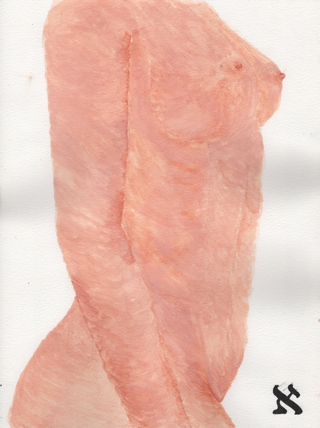 Title: Female nude
Date: 2025-05-02
Series: watercolor
Description: My first female nude in watercolor