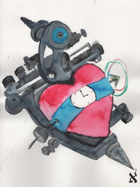Title: Ink Scars
Date: 2025-05-01
Series: watercolor
Description: This painting accompanies a poem in my writing essay.