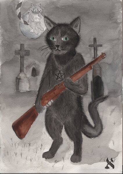 Title: The Argentine and the Bastard Cats
Date: 2025-09-27
Series: watercolor
Description: An Argentine becomes the most deplorable person on Earth after stealing someone else's medical treatment.